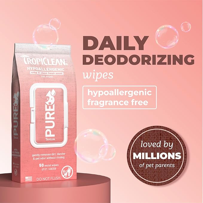 Pure Hypoallergenic Wipes, 50ct