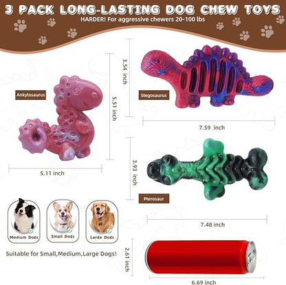 Magicorange 3 Pack Dog Chew Toys for Aggressive Chewers, Nylon Durable Dog Toys, Milk Flavored Tough Chew Toys