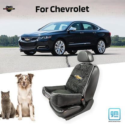 Seat Armour Chevrolet PetBed2GO Dog Car Seat Cover – 2-in-1 Pet Bed & Car Seat Protector – Full Protection Pet Car Seat, 26x20x6 in, 3.5 lbs, Black
