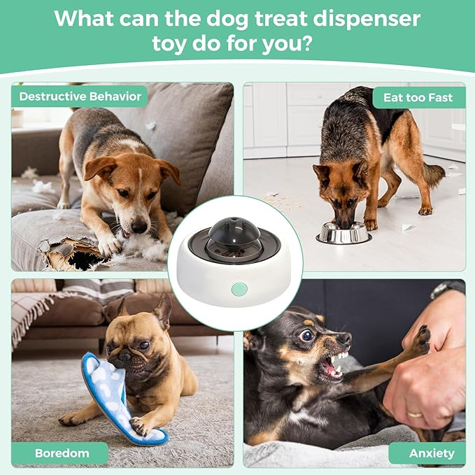 Interactive Dog Puzzle Toys & Treat Dispensing Slow Feeder - Dog Enrichment Toys for IQ Training, Mental Stimulating Toys for Healthy Digestion, Easy to Clean & Anti-Slip Design