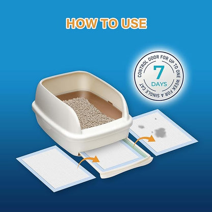 HONEY CARE All-Absorb 20 Count Cat Litter Pads, 17.1 by 11.8-Inch