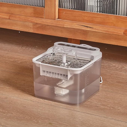 Cordless Cat Water Fountain, 1500mah Rechargetable Battery Operated Water Fountain for Cats Dogs,84Oz/2.5L Automatic Pet Water Dispenser for Dog Small Animals Outdoor Indoor