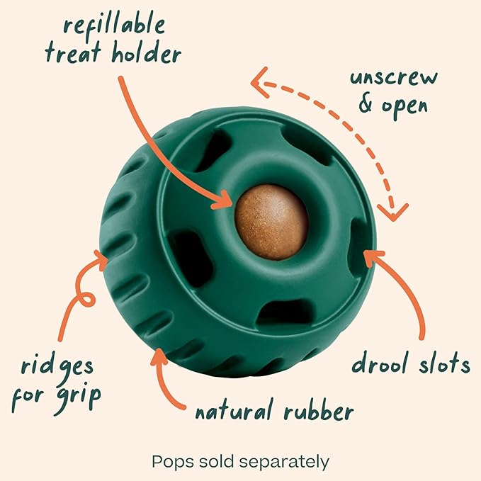 WOOF Pupsicle - Long-Lasting Interactive Dog Ball Toy to Keep Your Pup Busy and Distracted - Safe for Dogs - Low-Mess Design - Dog Toys for Small Dogs 10-25 lbs