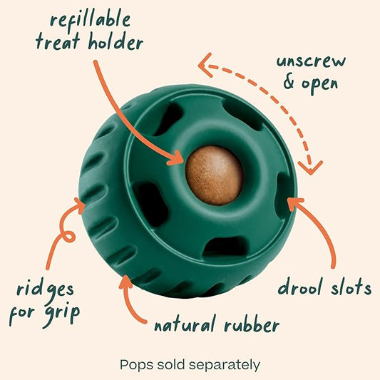 WOOF Pupsicle - Long-Lasting Interactive Dog Ball Toy to Keep Your Pup Busy and Distracted - Safe for Dogs - Low-Mess Design - Dog Toys for Medium and Large Dogs 25-75 lbs