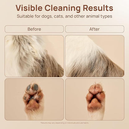 HICC PET Glove Wipes Pro Series for Dogs & Cats, Extra Thick Dual-Textured Grooming Wipes, Rinse-Free Shampoo Mittens for Quick Cleaning & Deodorizing, Perfect Between Baths, Travel