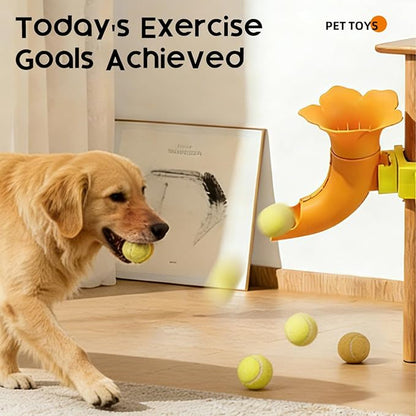 Interactive Dog Ball Thrower, Trumpet Shaped Fetch Toy, Medium Size Pet with Easy Grip, Cooking with Compact Design, Heat Resistant Metal Grid, Perfect Choice for Home Playtime