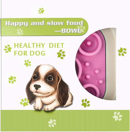 Bolux Slow Feeder Dog Bowls, 11"×11" No-Spill Dog Food Puzzle Bowl, Pet Slow Feeder Lick Mat, Puppy Funny Feeder Bowl, Large & Heavy Dog Dishes, Slow Eating Pet Bowl for Small Medium Large Dogs
