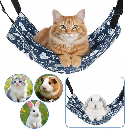 Cat Hammock for Cage, Adjustable Pet Hammock Soft Hanging Cat Bed for Cats, Puppy, Ferrets, and Small Animals