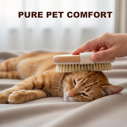 Dog Cat Brush for Short Hair Pet, TWPER Soft Boar Bristle Pet Palm Grooming Brush Gentle Hair Removal Massage