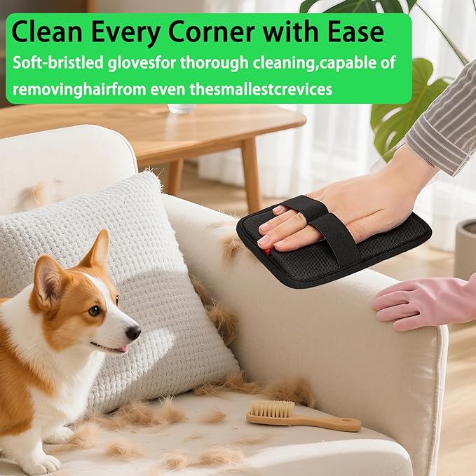 Pet Hair Remover, electrostatic pet Hair Removal Gloves - Reusable cat and Dog Hair Removal Tools for Furniture, Clothing, and Bedding - Sofas, Blankets, and Hair Removal Controls (1 Piece)