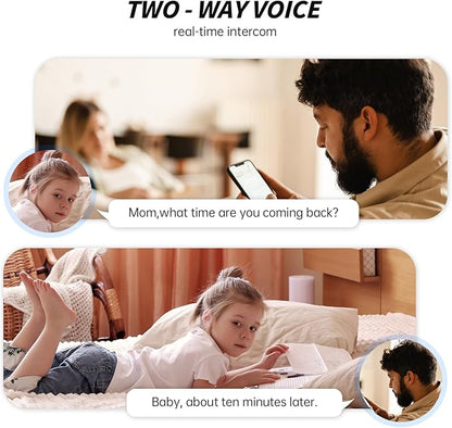 Indoor Camera Robot, 2k 5g/2.4ghz WiFi Pet Robot Cam with Phone App EseeCloud, 360 PTZ Nanny Cam Dog Cam with Audio/Video, Spy Camera 2-Way Audio Motion Tracking 7/24 Night Vision