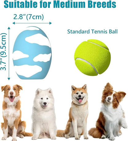 Dog Toys, Squeaky Latex Rubber Bouncy Balls, Squeaky Egg Dog Toys Balls, 3 Pack Interactive Squeak Dog Toy Set for Medium Large Breeds Dogs (3 Pack-A, Medium)
