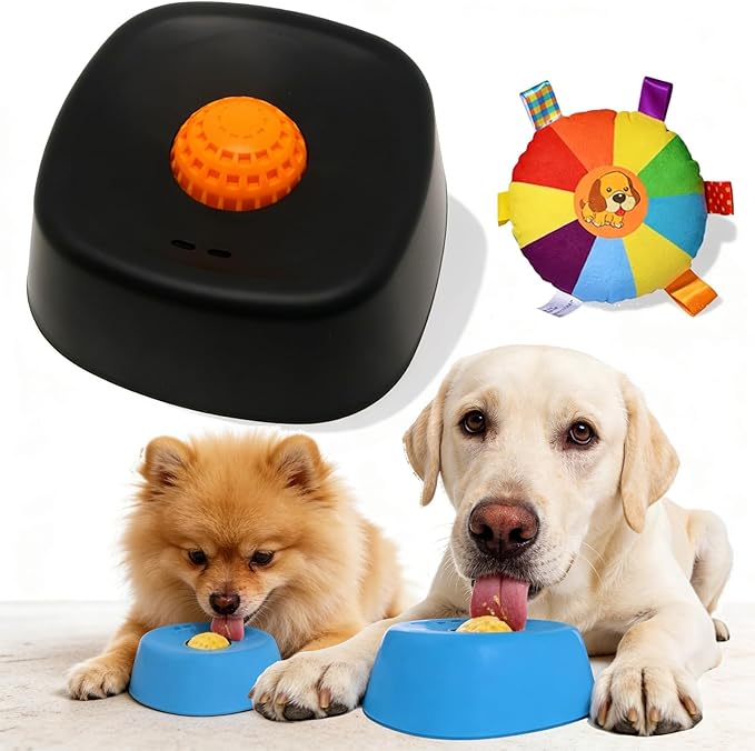 Slow Feed Liquid Dog Bowl, Dog Licking Bowl, Anti-Slip Entertained Lick Ball for Large Medium Small Dogs Wet Food, Water & Treats Dogs Anxiety Relief, Boredom and Post-Op Care (Black)