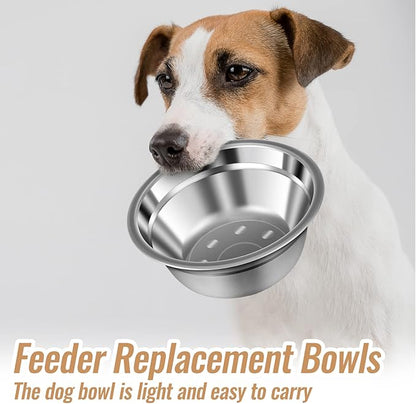 Nuanchu 15 Pack Stainless Steel Dog Bowls Bulk, 15 oz Pet Food Water Bowls for Small Dogs/cat, Dishwasher Safe Feeder for Multi-pet Homes/pet Shop
