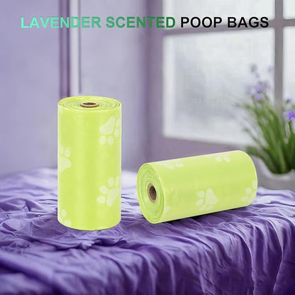 120Pcs Thick Dog Poop Bags Rolls, Leak-Proof Poop Bags for Dog and Cats Litter, 9x13 Inch Scented Pet Waste Bag for Small - Large Dogs Walking, Fits Most Doggie Bag Holder for Leash