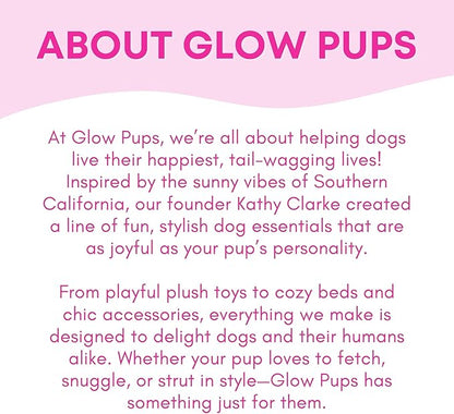 Glow Pups Turkey Dog Toy with Squeaker, Durable Plush Thanksgiving Dog Toy Turkey for Fetch, Promotes Mental Stimulation, Easy to Clean, 8 X 5 Inches, Brown Plush