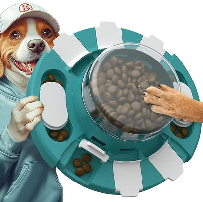 KADTC 2 Levels of Challenge - Dog Puzzle Feeder Toy - U.S. Brand - Design Push-to-Release Treat Dispenser for Small Medium Large Dogs Boredom Buster, Puppy Mental Stimulation Enrichment Puzzles Toys