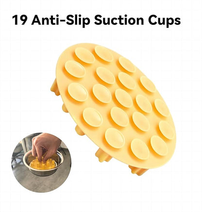 Slow Feeder Insert for Cat Dog Bowls, Anti-Choking Silicone with Strong Suction Cups, Fits Most Cat Bowls, Ideal for Puppy Small Medium Breeds (Grey)