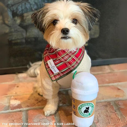 Haute Diggity Dog Starbarks Coffee Cup, Plush Designer Dog Toys with Interactive Squeaker, Stimulating Pet Enrichment, Machine-Washable & Safe Materials for All Breeds, Size Large