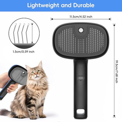 Steam Brush for Dogs and Cats,Dog and Cat Hair Brush for Shedding and Grooming with Electronic Mist Spray,Pet Steam Brush for Dog & Cat,Cat Steam Brushes for Indoor Cats.