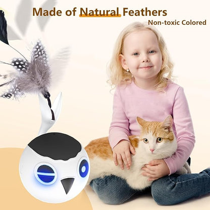 ORSDA 3 PCS Replacement Refills, Feather Tail, Elastic Net Tail, Plush Shrimps for Automatic Kitten Toys, only Suitable T93&T96 Cat Ball Toy