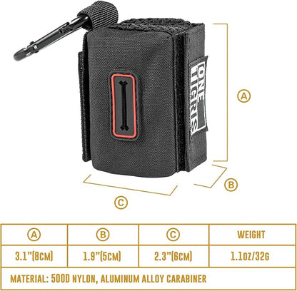 OneTigris Waste Bag Dispenser Mini Pouch Holder for Dog Cat Poop Bag & Baby Diaper Bag (Black)
