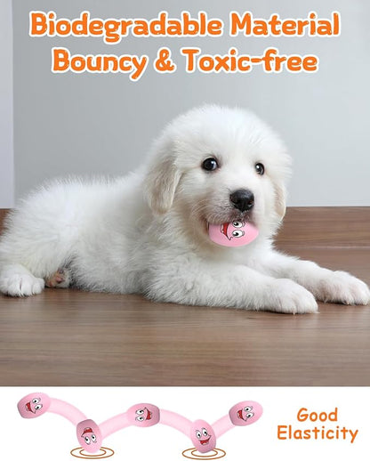 Squeaky Dog Toys, Soft Puppy Egg Balls, Funny Interactive Squeak Pet Chew Toy, [5 Pack] Fetch Play Balls Toy for Puppies Small Medium Breeds, 2.6"*1.8"
