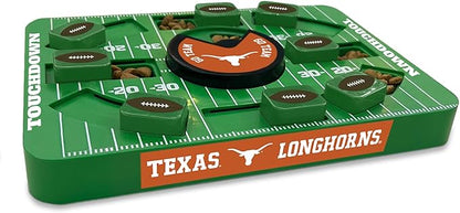 Pets First NCAA Texas Large Puzzle Toy - Interactive Dog Treat & Slow Feeding Toy