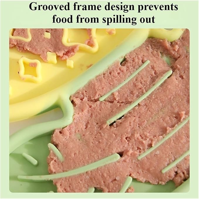 Interactive Lick Mat for Pets - Slow Feeder and Boredom Relief Dining Mat for Dogs and Cats(Yellow)