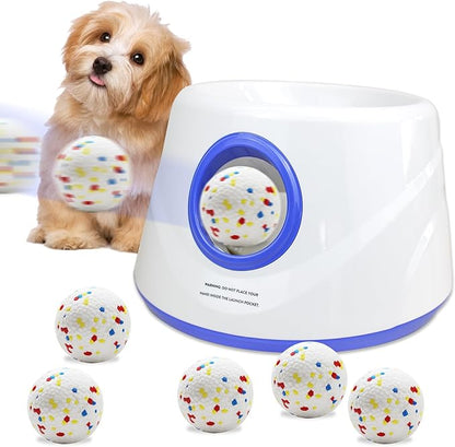 Magicorange Automatic Dog Ball Launcher, Interactive Dogs Balls Thrower for Small and Medium Dogs,Dog Fetch Machine (Blue)