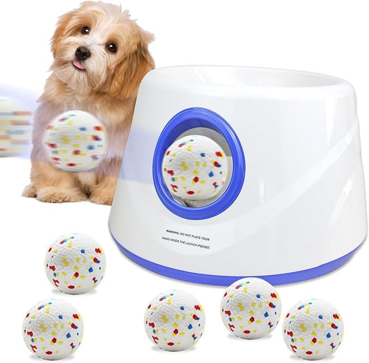 Magicorange Automatic Dog Ball Launcher, Interactive Dogs Balls Thrower for Small and Medium Dogs,Dog Fetch Machine (Blue)
