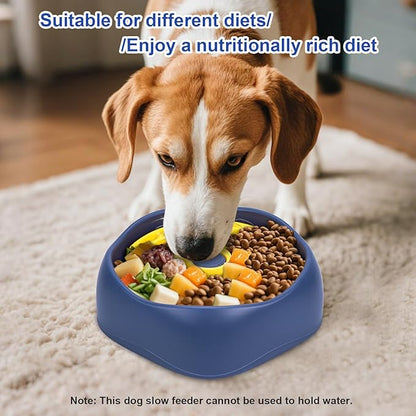 Interactive Pet Puzzle Slow Feeder Bowl - Innovative Rotating Design, Anti-Gulping, Promotes Digestion & Mental Stimulation, Non-Slip Food Dispenser for Small & Medium Dogs & Cats (Red & Yellow)
