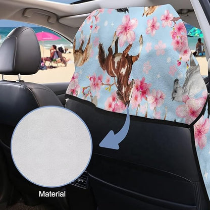 SEANATIVE Horse Flowers Sweat Towel Seat Cover, Car Seat Towel Protector, Car Seat Cushion Covers for Trucks SUV Jeep, Universal Seat Covers for Gym, Running, Swimming