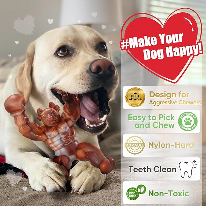 Dog Toys for Aggressive Chewers, Indestructible Dog Toys, Tough Toys for Aggressive Chewers to Keep Them Busy, Dog Chew Toys for Small/Medium/Large Dogs