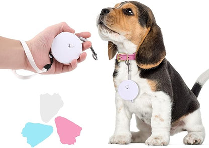 Retractable Dog Leash for Small and Medium Dogs up to 22lbs with 9.8ft Strong Nylon Tape, Hands Free, Portable and Lightweight Leash with Wrist Strap, One-Hand Brake, Tangle Free (White)