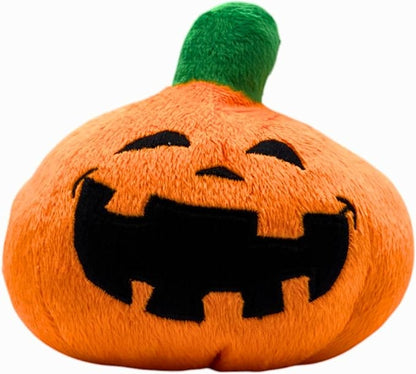 7" Squeaky Plush Toy for Puppies Small Dogs Self Etertainment Washable Soft Made [PET ONLY] (Halloween Pumpkin)