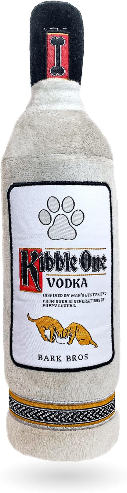 Bark Bros - Liquor Bottle Dog Toy - Plush Squeaky Dog Toys Funny Drink Parody - Alcohol Dog Toy - Dog Birthday Toy - Cute Dog Toys - Puppy Gifts - Puppy Stuff - Dog Stuff (Large, Kibble One)