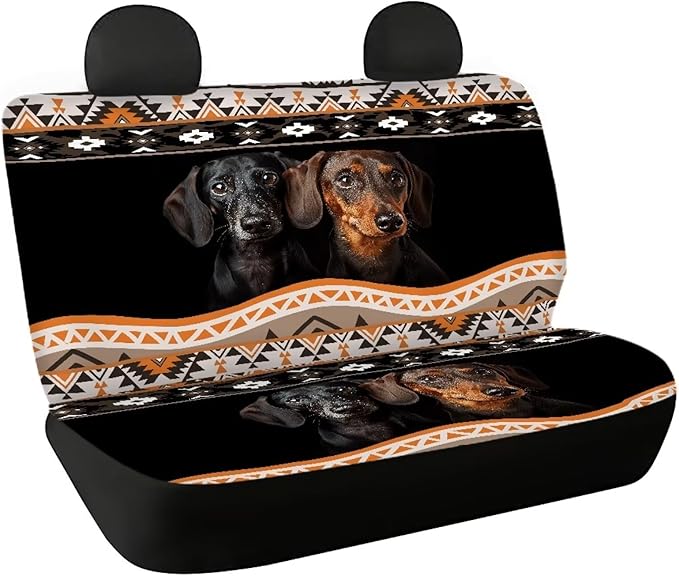 AFPANQZ Dachshund Stripes Car Back Seat Covers Protector Rear Car Seat Cushion Dust and Scratch Proof Universal Fits Car, Truck, SUV, Van Against Dirt & Pet Fur Cover