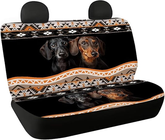 AFPANQZ Dachshund Stripes Car Back Seat Covers Protector Rear Car Seat Cushion Dust and Scratch Proof Universal Fits Car, Truck, SUV, Van Against Dirt & Pet Fur Cover