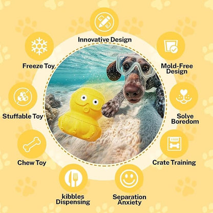 Dog Toys for Aggressive Chewers, Dog Enrichment Toys, Anxiety Relief for Dogs Toy, Indestructible Frozen Treat Toy National Pet Day Gifts for Large Dogs Reduces Anxiety, Octopus