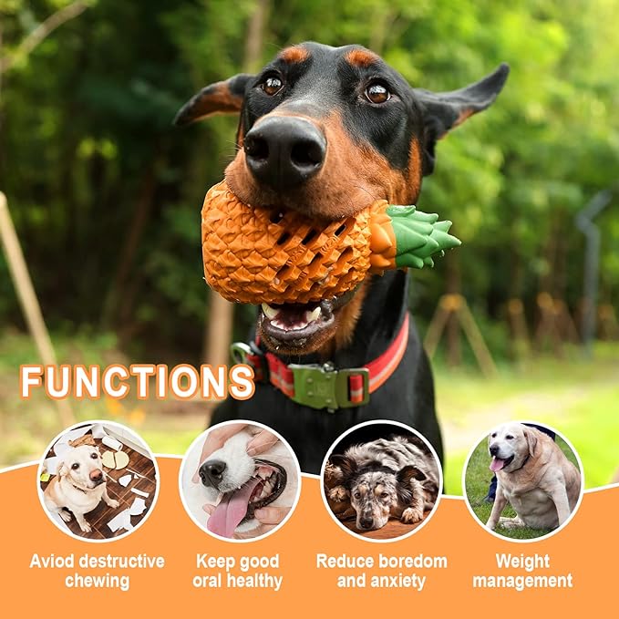 Pineapple Dog Chew Toys - Indestructible for Large Aggressive Chewers