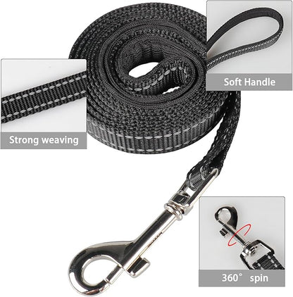 YIMEIS Dog Harness and Leash Set, No Pull Soft Mesh Pet Harness, Reflective Adjustable Puppy Vest for Small Medium Large Dogs, Cats (Black & red 01, Medium (Pack of 1)