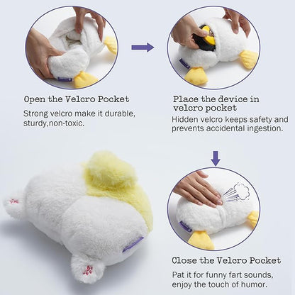 Duck Butt Funny Puppy Dog Toys, Hilarious Duck-Posterior Plush Dog Toy Emit Humorous Puff Sounds, Cute Stuffed Puppy Toys for Small Medium Large Dogs Accompany and Anxtiety Relief