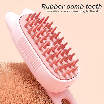 Cat Steam Bursh, Steam Pet Hair Brush for Cats and Dogs, 3 in 1 Cat Grooming Steam Brush for Massage, Multifunctional Cat Grooming Brush, Pet Hair Removal Tool Comb for Cats and Dogs