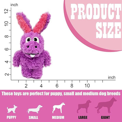 Donkey Squeaky Dog Toys to Keep Them Busy, Stuffed Plush Girl Dog Toy Birthday Gift Crinkle Pet Puppy Tug Toy for Small Medium Large Dogs (Purple)