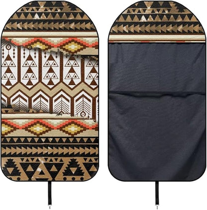 Coldinair Native Aztec Geometric Waterproof Towel Car Seat Cover Front Seats Only for Post,Sports for Workout,Beach,Hiking,Non-Slip Bucket Seat Protector Universal Fits for Cars,Van,Truck,SUV,Sedan