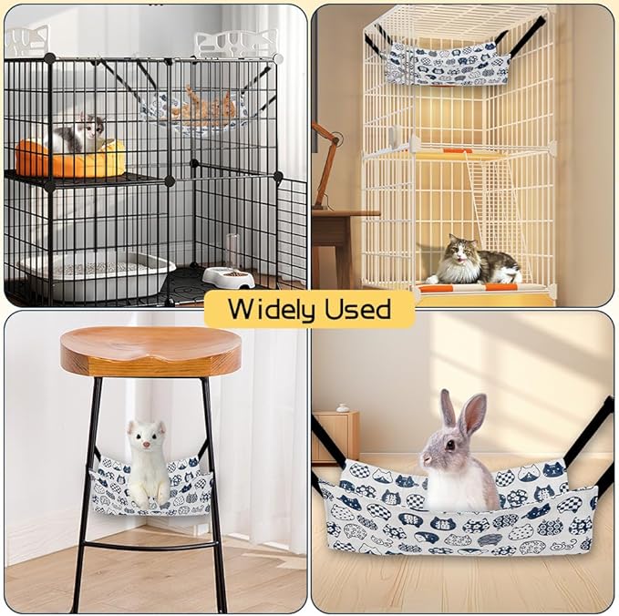 Pet Accessories Hanging Cat Bed Swing Hammock for Cage - Indoor Kitten Desk Accessories - Ferret Bed