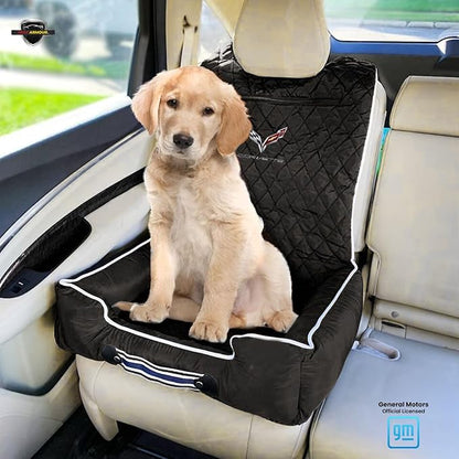 Seat Armour - PetBed2GO for Corvette C7 in Black - Pet Bed Cushion & Car Seat Cover - 26x20x6, 3.5 lbs