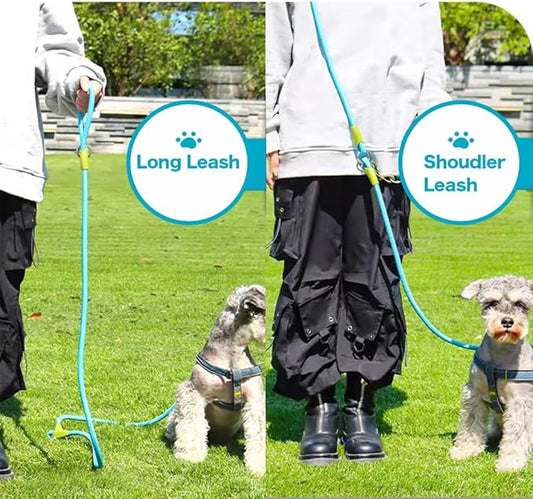 Hands Free Dog Leash - 13ft Reflective Rope for Large, Medium & Small Dogs - Walking, Jogging & Running, Dog Training Leash (Pink, 13Ft)