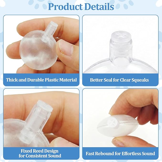 Squeakers for Dog Toys,20 PCS Replacement Squeakers for Dog Toys, Noise Maker Insert Replacement for Pet Supply Cat Toys(1.38in)